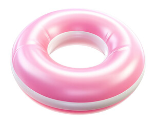 PNG Pink white swim ring inflatable water confectionery.