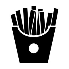 French fries silhouette vector image,minimalist and modern icon,isolated on white background,can be for sign or food logo