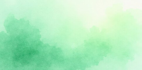 Fototapeta premium Subtle light green watercolor wash, ideal for serene backgrounds , website, header, fresh