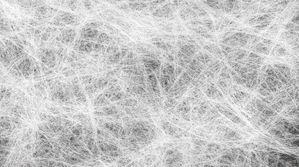 Abstract White Fibers on Gray Background