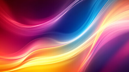 Obraz premium A vibrant rainbow gradient background image featuring smooth color transitions from bright hues creating a striking design. AI generative