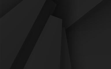 Dark abstract geometric background black design modern