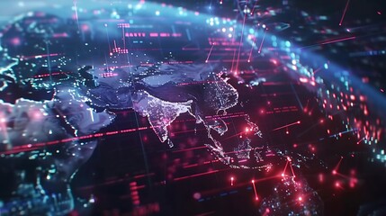 Global Network: A Digital World Map