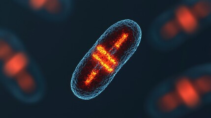 Detailed Render of Mitochondria in a Cellular Environment