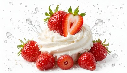 strawberry and milk cream