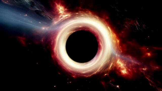 Super Massive Black Hole In The Deep Space Universe