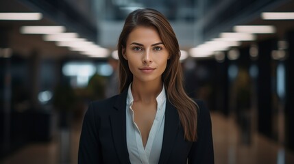 Naklejka premium Professional Woman in Suit in Tunnel
