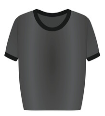 Striped women t shirt. vector illustration