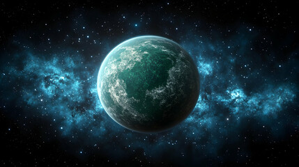 Obraz premium Alien planet in deep space