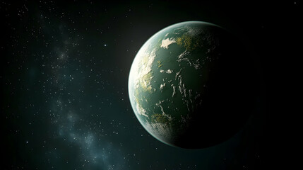 Fototapeta premium Alien Planet in Deep Space