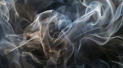 Fototapeta premium Abstract Smoke: A Study in Gray and Beige Hues