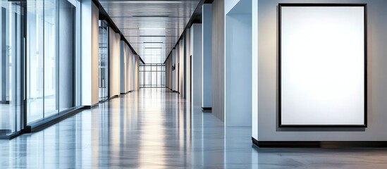 Obraz premium A blank white screen panel designed for advertisement mockups.