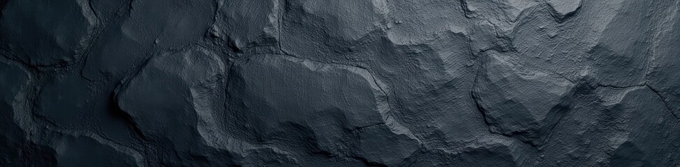 Fototapeta premium Dark grey stone texture, rough surface, banner size , minimal, rough