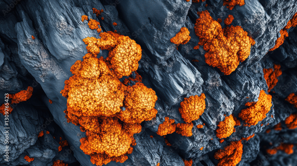 Poster a vibrant close-up image showcasing orange clusters set against a textured dark surface, capturing t