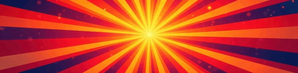 Obraz premium Vibrant sunburst pattern, radiating stripes in warm hues , yellow, abstract, background