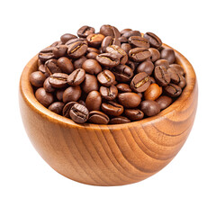 Fototapeta premium bowl of coffee beans on transparent background