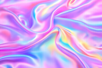 Obraz premium Iridescent fabric with flowing, wavy texture.