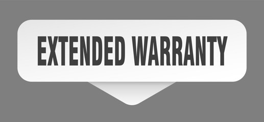 extended warranty sticker. extended warranty sign isolated on gray background