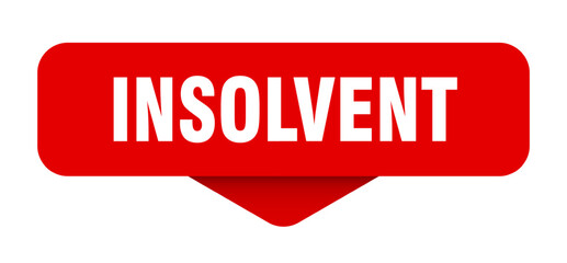 insolvent sticker. insolvent sign on transparent background