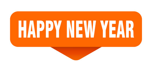 happy new year sticker. happy new year sign on transparent background