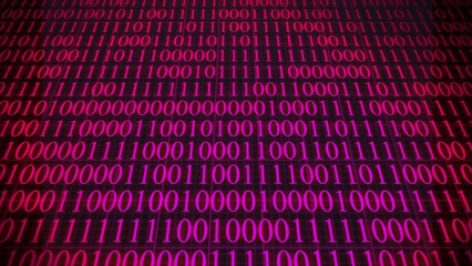 Binary Code Random Number illustration on technology background.