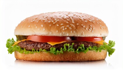 hamburger on a wooden background