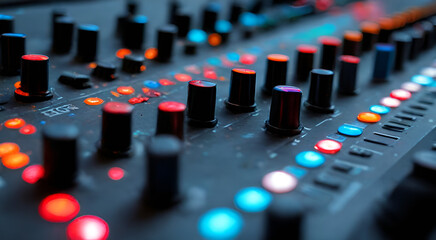 Fototapeta premium audio mixing console