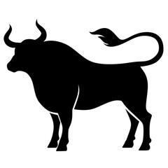 vector silhouette of a bull. animal vector