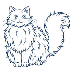 Adorable Simplicity: Basic Cute Cat Silhouettes for Vector Art