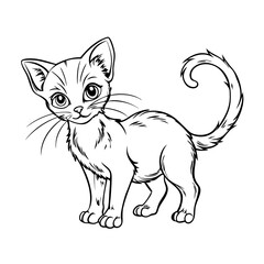 Adorable Simplicity: Basic Cute Cat Silhouettes for Vector Art