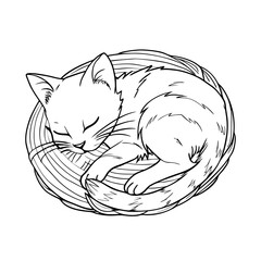 Adorable Simplicity: Basic Cute Cat Silhouettes for Vector Art