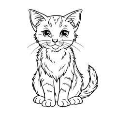 Adorable Simplicity: Basic Cute Cat Silhouettes for Vector Art