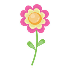3d cute pink flower