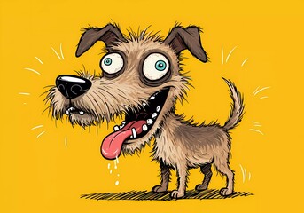 Obraz premium The Hilarious Hyperactive Happy Hound