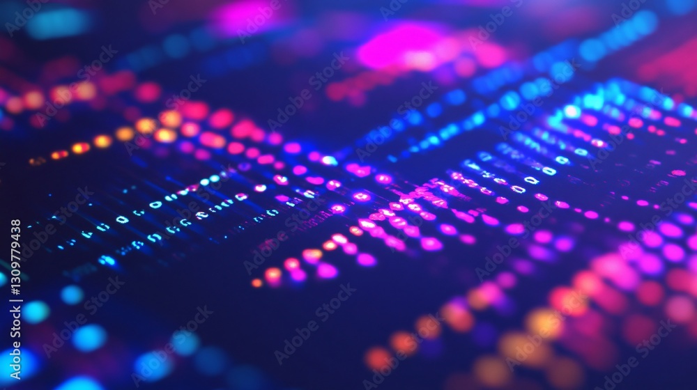 Wall mural detailed dna microarray slide close-up view
