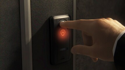 Pressing a High Tech Doorbell Button for Secure Access Control