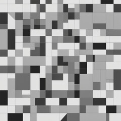 Randomized Square Pattern | Mosaic Tile Canvas in the Bathroom | Black White gray | Flor Wall Club Gilaf design | Abstract Image Background