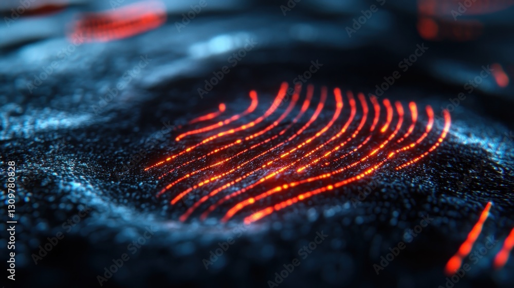 Poster abstract fingerprint pattern of data