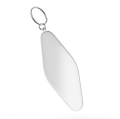 Blank pendant keychain ring blank template 3d illustration.