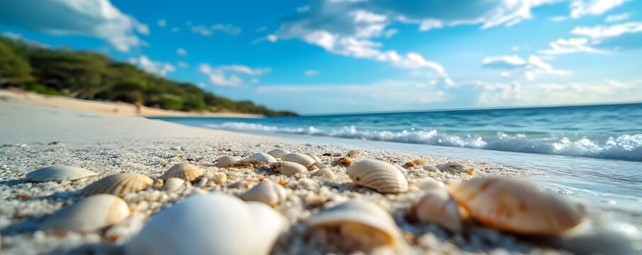 The pristine beaches of Playa Conchal, known for its white sand made of crushed seashells