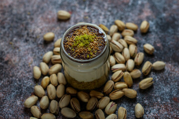 Trendy dessert dubai chocolate magnolia.