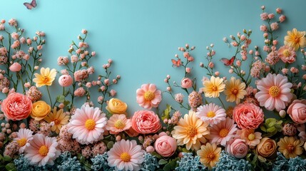 Spring floral arrangement, pastel colors