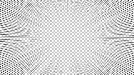 Black comic book transparent background