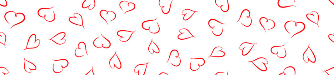 Red heart seamless pattern