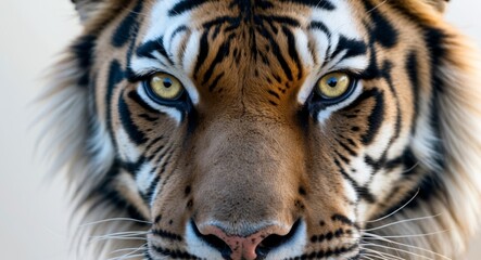 Fototapeta premium Majestic tiger head captured in close up view