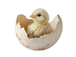 Isolated Chick in Egg