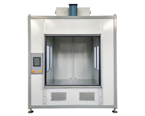 A paint spray booth on a transparent background