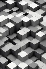 Randomized Square Pattern | Mosaic Tile Canvas in the Bathroom | Black White gray | Flor Wall Club Gilaf design | Abstract Image Background