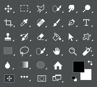 Set of tools icons for vector illustration. Tools icons. Vector illustration