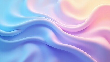 Obraz premium A flowing pastel background features delicate waves of color in a gradient texture.